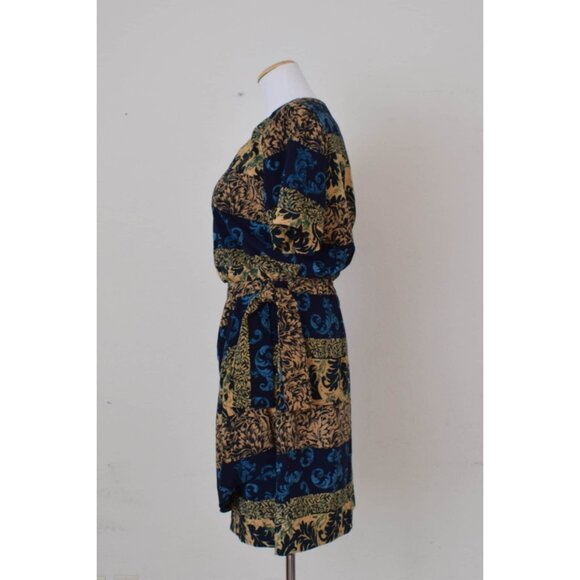 Vintage 80s Floral Polyester Wrap Dress By Prophecy By Sag Harbor | size 12 - Picture 2 of 10